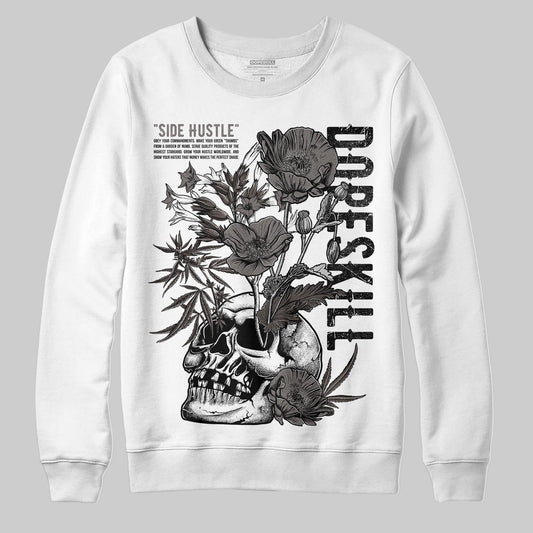 Jordan 4 Retro Cave Stone DopeSkill Sweatshirt Side Hustle Graphic Streetwear - White