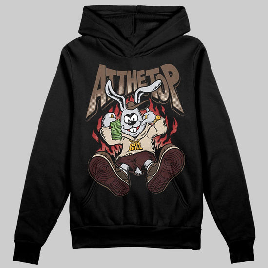 A Ma Maniére x Air Jordan 4 “Dark Mocha” DopeSkill Hoodie Sweatshirt At The Top Graphic Streetwear - Black