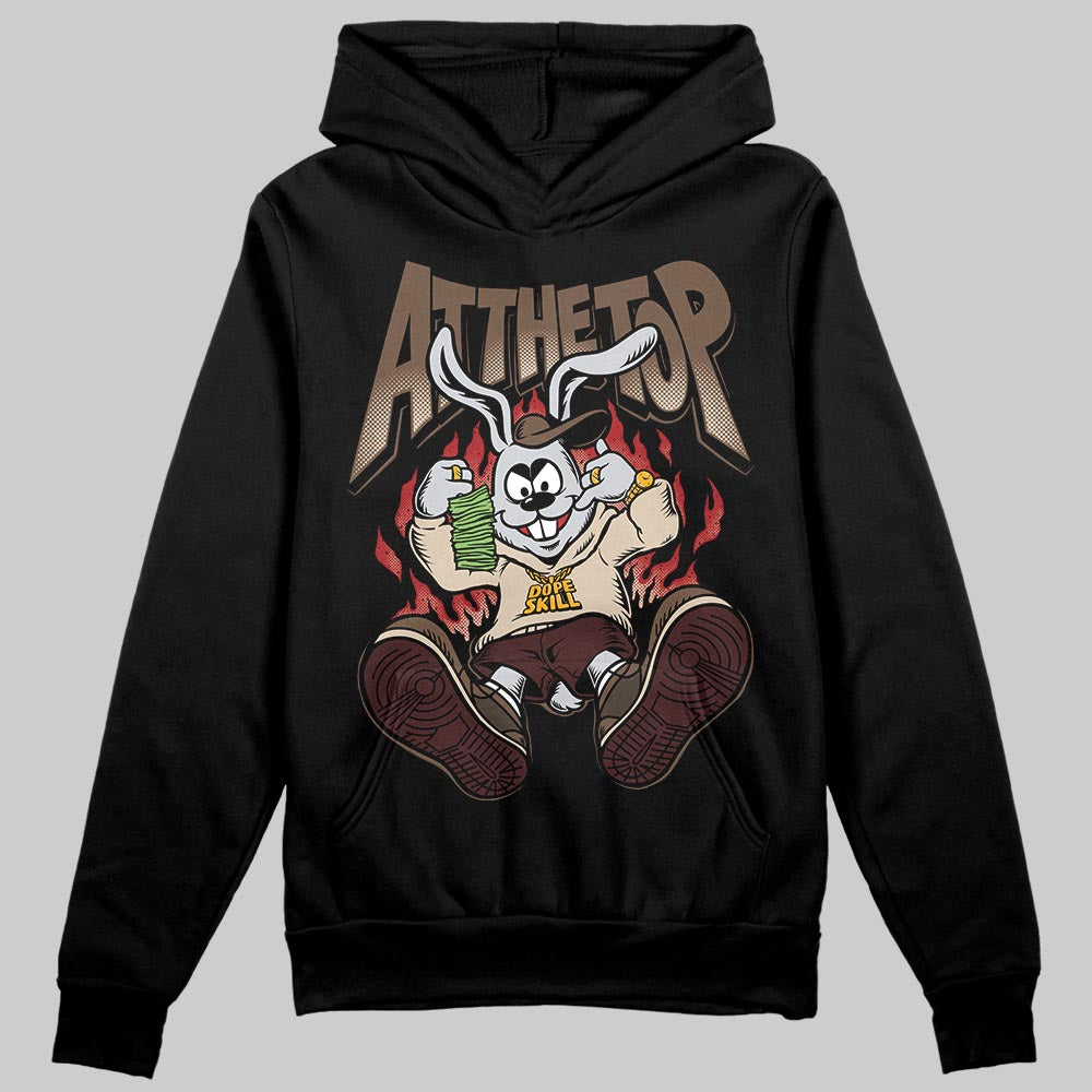 A Ma Maniére x Air Jordan 4 “Dark Mocha” DopeSkill Hoodie Sweatshirt At The Top Graphic Streetwear - Black