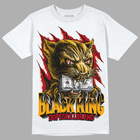 Jordan 7 Citrus DopeSkill T-Shirt Black King Graphic Streetwear - White