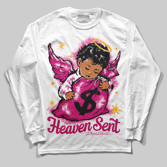 Rick RO Pink Leather Sneakers DopeSkill Long Sleeve T-Shirt Heaven Sent Graphic