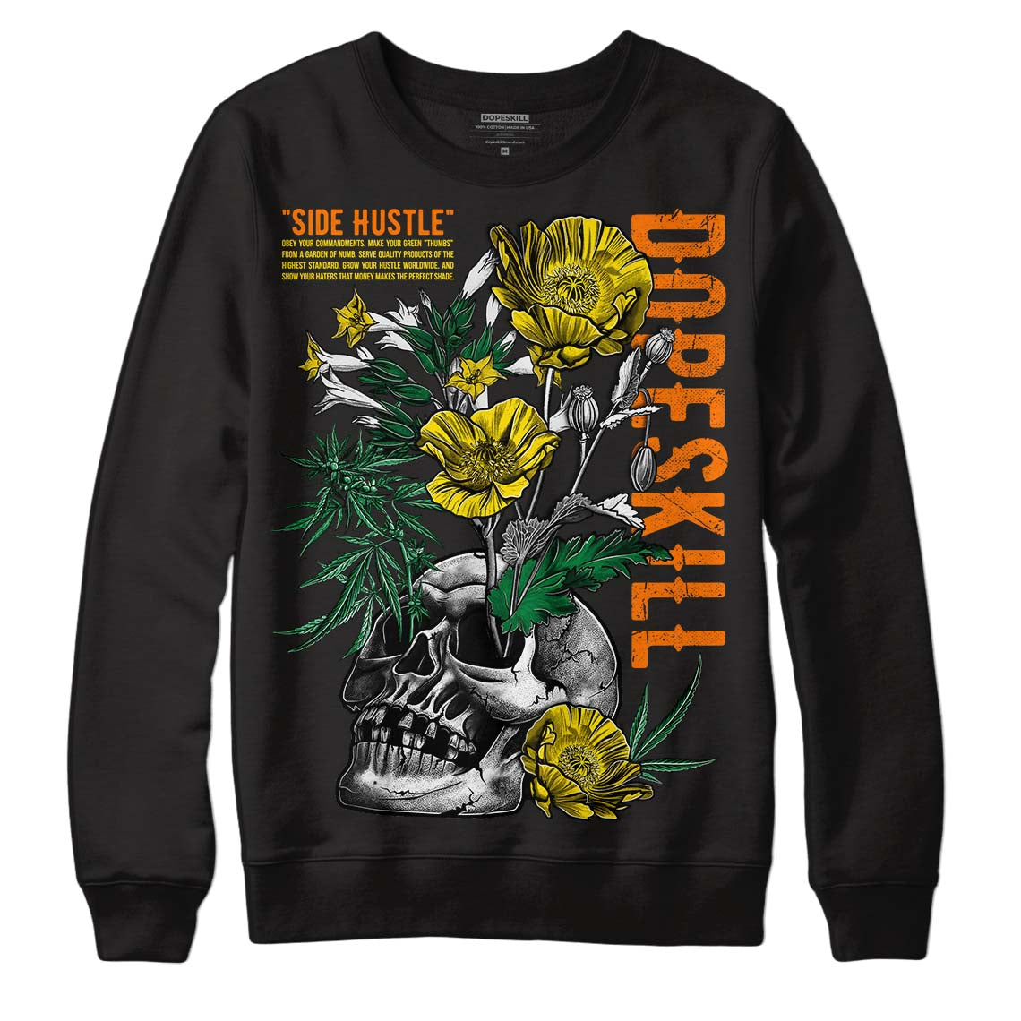 Dunk Low Reverse Brazil DopeSkill Sweatshirt Side Hustle Graphic Streetwear - Black