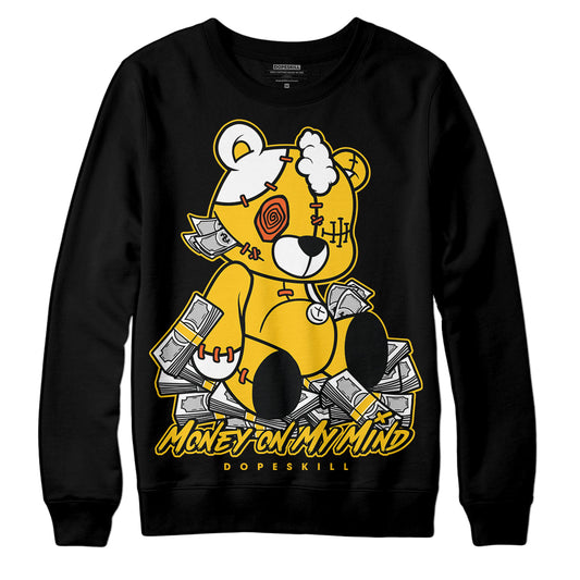 Yellow Sneakers DopeSkill Sweatshirt MOMM Bear Graphic Streetwear - Black