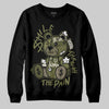 Jordan 3 “Medium Olive” aka “Family Affair” DopeSkill Sweatshirt Smile Through The Pain Graphic Streetwear - Black