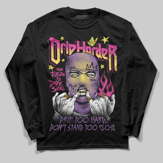 PURPLE Sneakers DopeSkill Long Sleeve T-Shirt Drip Harder Graphic Streetwear - black