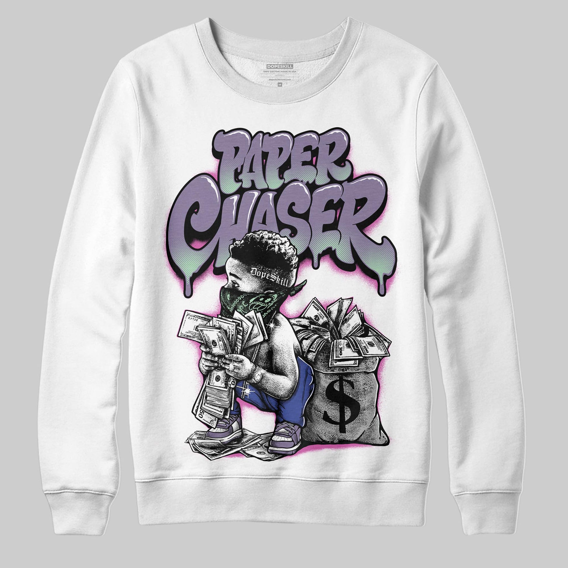 Jordan 1 Retro Low OG Zion Williamson Voodoo Alternate DopeSkill Sweatshirt Paper Chaser Boy Graphic Streetwear - White