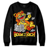 Jordan 4 Thunder DopeSkill Sweatshirt Born To Be Rich Graphic Streetwear - Black