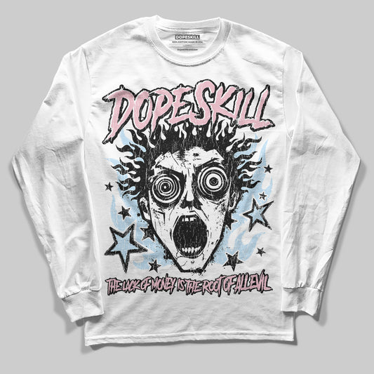Jordan 4 Retro Valentine's Day (2026) (GS) DopeSkill Long Sleeve T-Shirt Root of Evil Graphic Streetwear - White