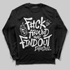 Black and White Sneakers DopeSkill Long Sleeve T-Shirt F#ck Around And Find Out Graphic Streetwear - Black