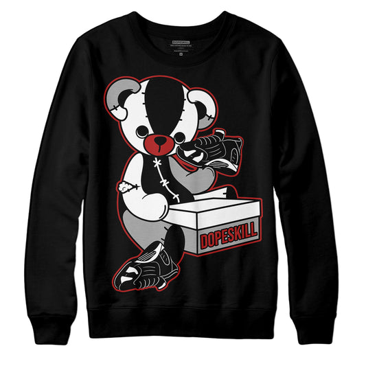 Jordan 14 "Black/White" DopeSkill Sweatshirt Sneakerhead BEAR Graphic Streetwear - Black