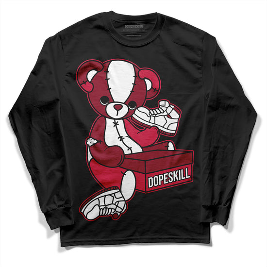 Jordan 1 Retro High '85 OG Metallic Burgundy DopeSkill Long Sleeve T-Shirt Sneakerhead BEAR Graphic Streetwear - Black