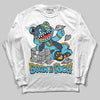 Jordan 11 Retro Gamma Blue (2025) DopeSkill Long Sleeve T-Shirt Born To Be Rich Graphic Streetwear - White