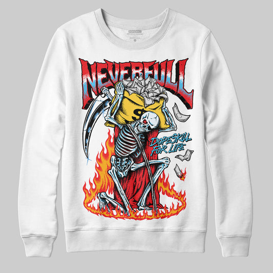 Red Sneakers DopeSkill Sweatshirt NeverFull Graphic Streetwear - White 