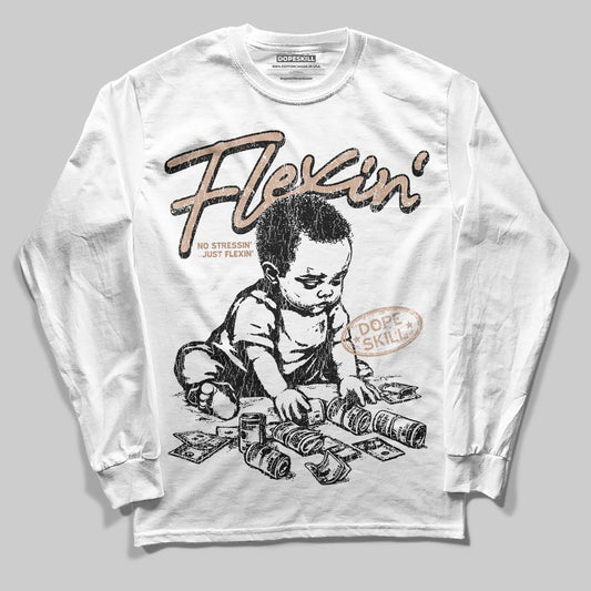 Jordan 4 Retro Cozy Girl DopeSkill Long Sleeve T-Shirt Flexin' Graphic Streetwear - White