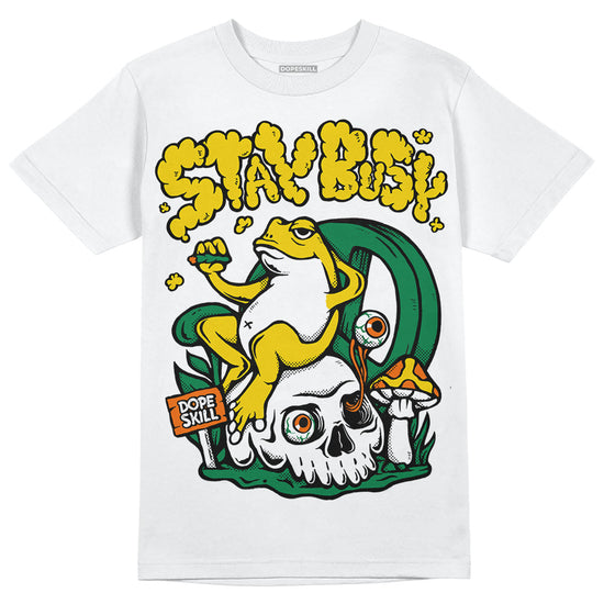 Green Sneakers DopeSkill T-Shirt Stay Busy Graphic Streetwear - White