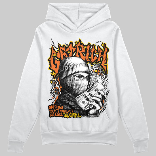 Orange, Black & White Sneakers DopeSkill Hoodie Sweatshirt Wealthy Graphic Streetwear - White