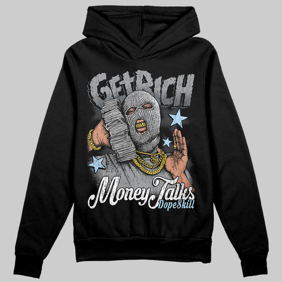 Jordan 5 Retro Wolf Grey (2026) DopeSkill Hoodie Sweatshirt Get Rich Graphic Streetwear - Black