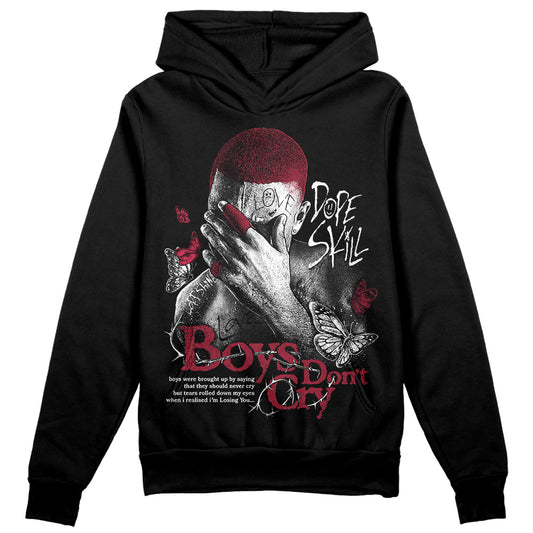 Jordan 1 Retro High '85 OG Metallic Burgundy DopeSkill Hoodie Sweatshirt Boys Don't Cry Graphic Streetwear - Black