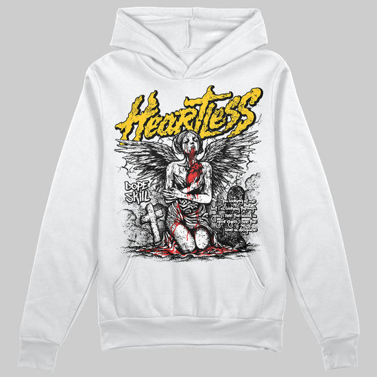 Yellow Sneakers DopeSkill Hoodie Sweatshirt Heartless Graphic Streetwear - White 