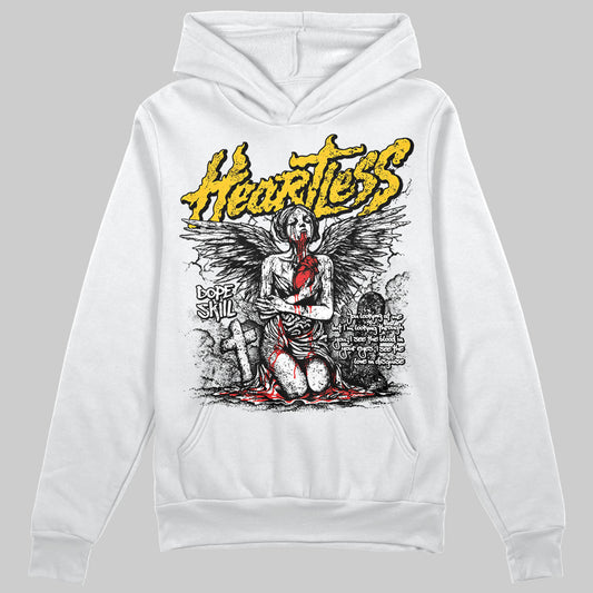 Yellow Sneakers DopeSkill Hoodie Sweatshirt Heartless Graphic Streetwear - White 