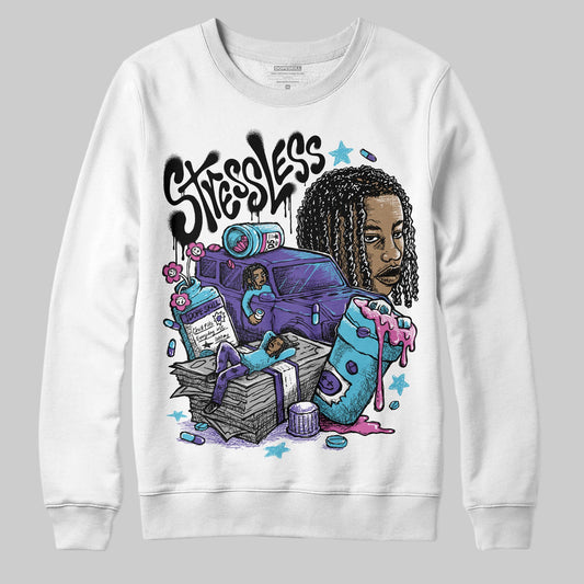 Jordan 8 Retro 'Aqua' 2025 DopeSkill Sweatshirt Stressless Graphic Streetwear - White