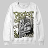 Jordan 3 “Medium Olive” aka “Family Affair” DopeSkill Sweatshirt Pocket Change Graphic Streetwear  White 