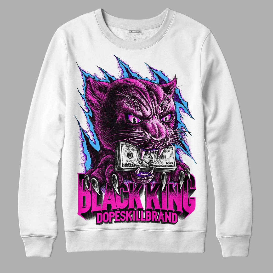 Dunk Low GS “Active Fuchsia” DopeSkill Sweatshirt Black King Graphic Streetwear - White