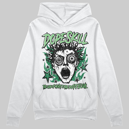 Green Sneakers DopeSkill Hoodie Sweatshirt Root of Evil Graphic Streetwear - White