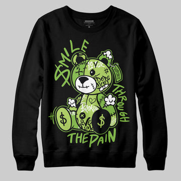 Air Max 95 Big Bubble Neon Yellow DopeSkill Sweatshirt Smile Through The Pain Graphic Streetwear - Black