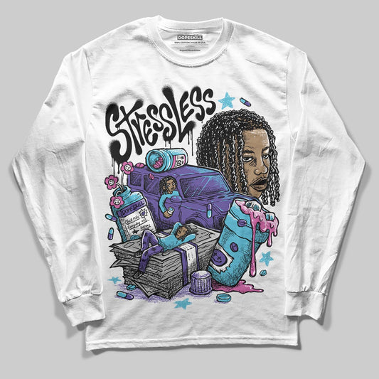 Jordan 8 Retro 'Aqua' 2025 DopeSkill Long Sleeve T-Shirt Stressless Graphic Streetwear - White
