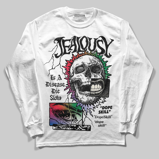 Jordan 11 Retro 285 Atlanta DopeSkill Long Sleeve T-Shirt Jealousy Graphic Streetwear -- White 