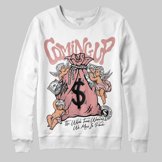 Jordan 40 “Dusty Rose” DopeSkill Sweatshirt Money Bag Coming Up Graphic Streetwear - White