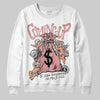 Jordan 40 “Dusty Rose” DopeSkill Sweatshirt Money Bag Coming Up Graphic Streetwear - White
