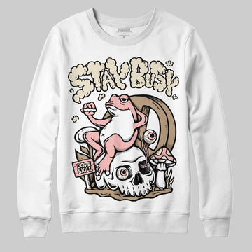 Nike Air Force 1 Low Canvas “Linen” DopeSkill Sweatshirt Stay Busy Graphic Streetwear - White