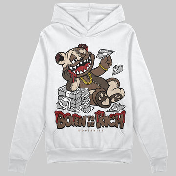 A Ma Maniére x Air Jordan 4 “Dark Mocha” DopeSkill Hoodie Sweatshirt Born To Be Rich Graphic Streetwear - White