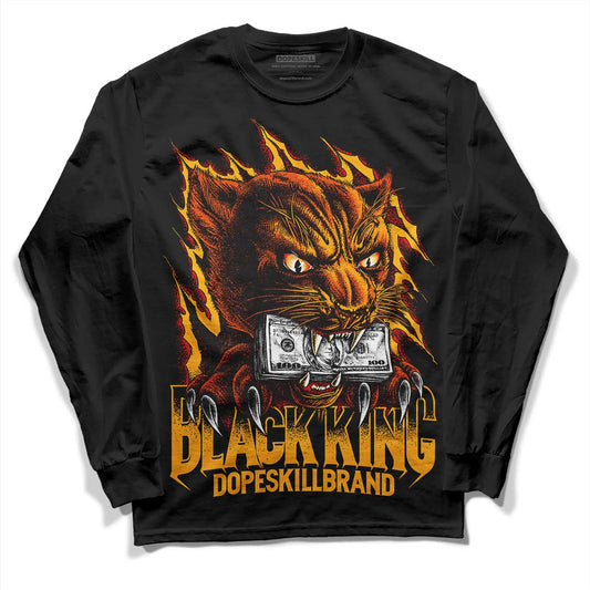 Dunk Low Championship Goldenrod (2021) DopeSkill Long Sleeve T-Shirt Black King Graphic Streetwear - Black