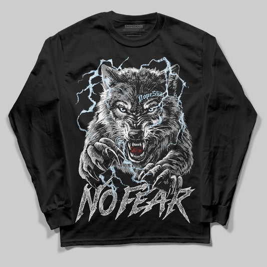 Jordan 5 Retro Wolf Grey (2026) DopeSkill Long Sleeve T-Shirt No Fear Graphic Streetwear - black