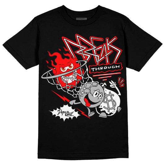 Black and White Sneakers DopeSkill T-Shirt Break Through Graphic Streetwear - Black