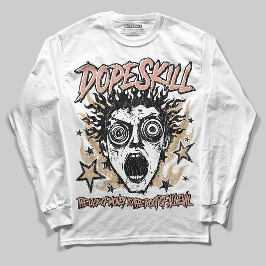 TAN Sneakers DopeSkill Long Sleeve T-Shirt Root of Evil Graphic Streetwear - White