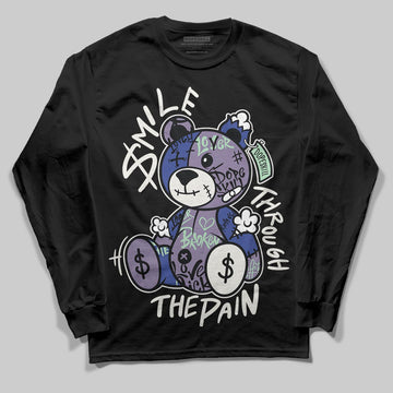 Jordan 1 Retro Low OG Zion Williamson Voodoo Alternate DopeSkill Long Sleeve T-Shirt Smile Through The Pain Graphic Streetwear - Black