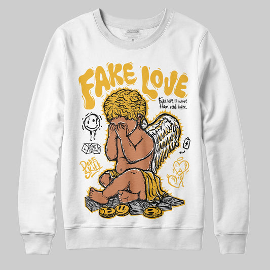 Jordan 5 'Tokyo' DopeSkill Sweatshirt False Love Graphic Streetwear - White 