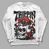 Jordan 14 "Black/White" DopeSkill Long Sleeve T-Shirt Trippin Graphic Streetwear - White