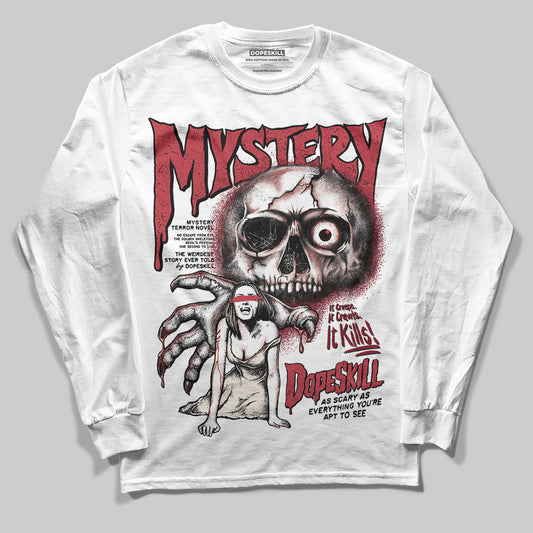 Jordan 4 “Sierra Red" DopeSkill Long Sleeve T-Shirt Mystery Ghostly Grasp Graphic Streetwear - White