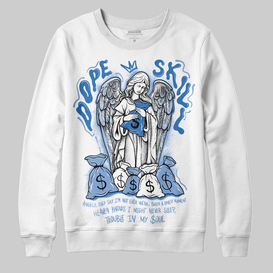 Jordan 4 WMNS 'Forget Me Not' DopeSkill Sweatshirt Angels Graphic Streetwear - White 