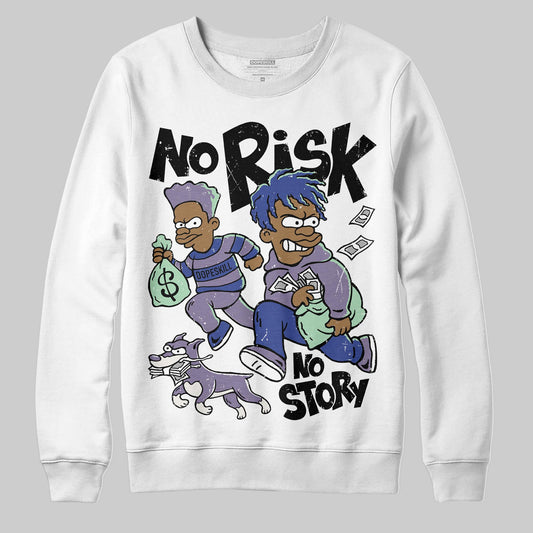 Jordan 1 Retro Low OG Zion Williamson Voodoo Alternate DopeSkill Sweatshirt No Risk No Story Graphic Streetwear - White