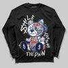 Jordan 4 SB “Summit White/Navy” DopeSkill Long Sleeve T-Shirt Smile Through The Pain Graphic Streetwear - Black