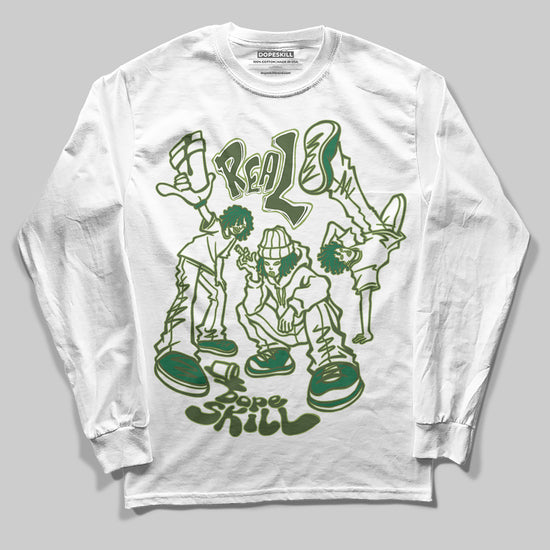 Foamposite Pro 'Pine Green' DopeSkill Long Sleeve T-Shirt Real Y2K Players Graphic Streetwear - White