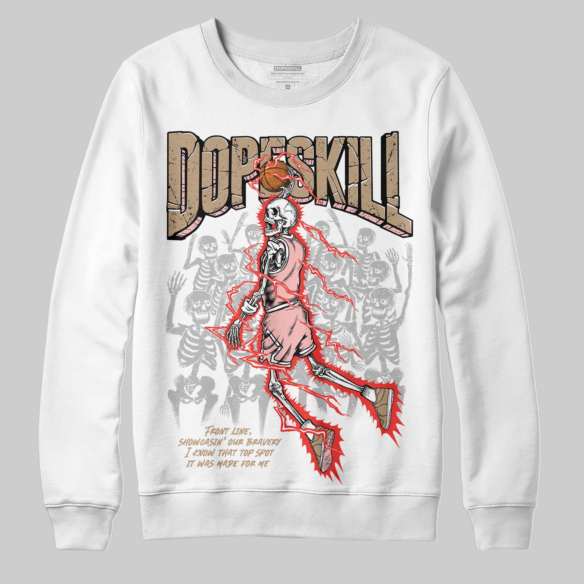 Nike Air Force 1 Low Canvas “Linen” DopeSkill Sweatshirt Thunder Dunk Graphic Streetwear - White