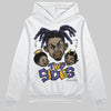 Jordan 4 Retro Lakers DopeSkill Hoodie Sweatshirt Two Sides Graphic Streetwear - White
