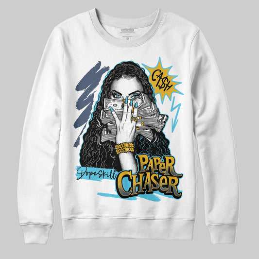 Jordan 11 Retro Gamma Blue (2025) DopeSkill Sweatshirt NPC Graphic Streetwear - White